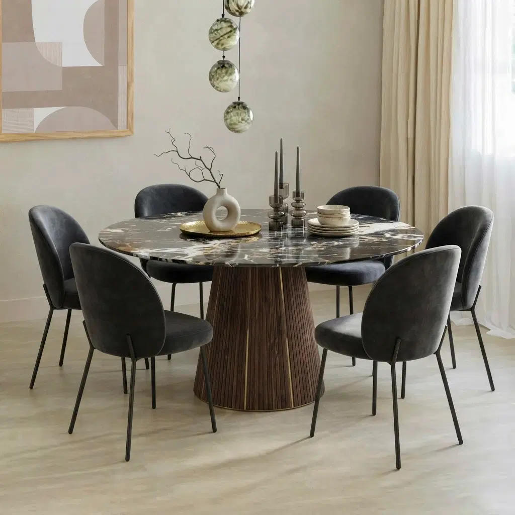 Royal Teak 6-Seater Dining Table Set
